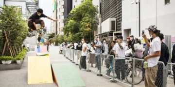 Skateboarding in Tokyo